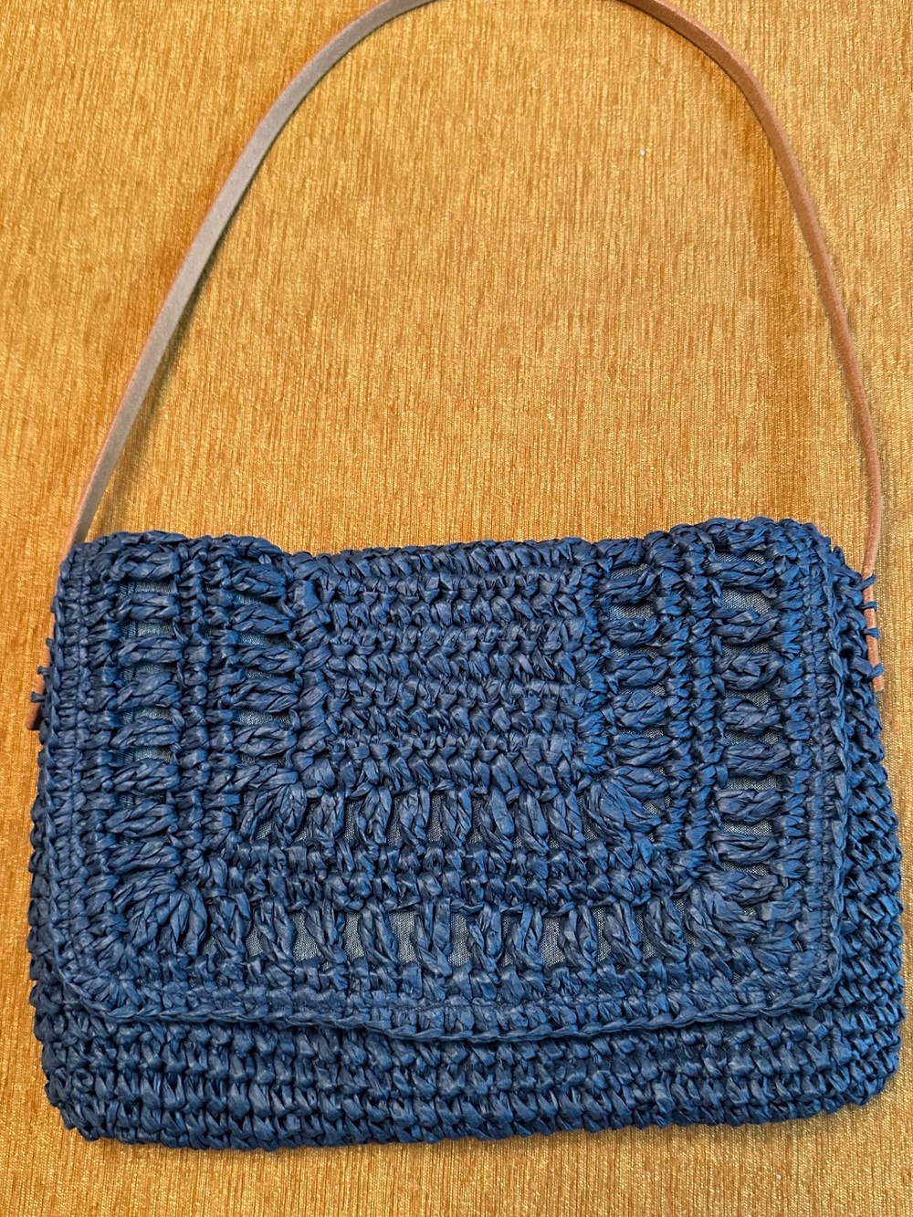 Mersea Navy Sun Chaser Straw Pochette - Picture 11 of 11